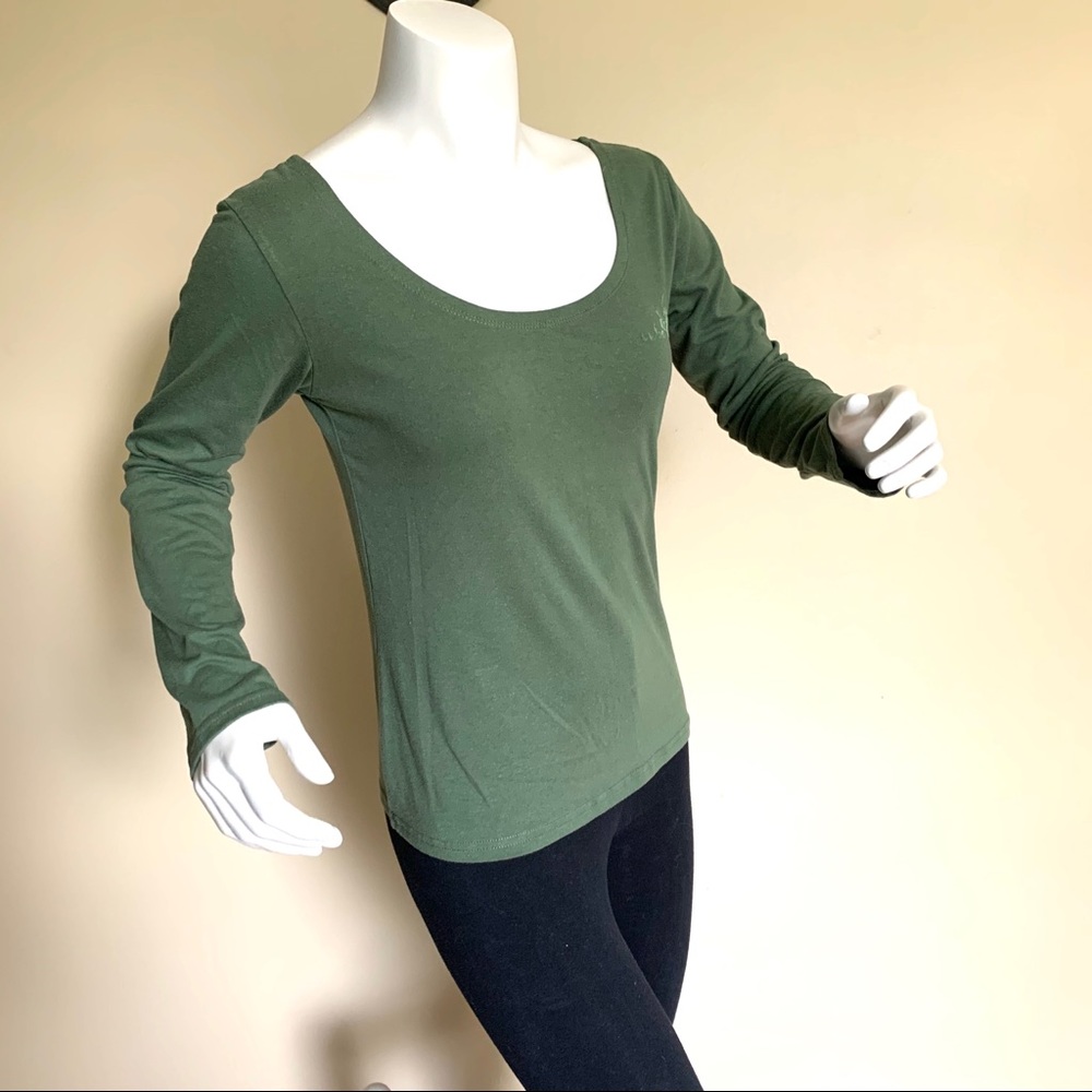 2/$20 JG Olive Green Cuba Stamped Top